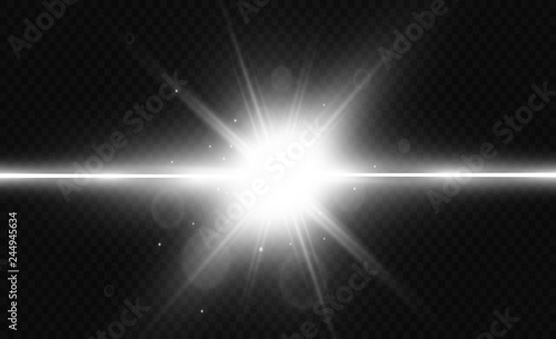 Two color light is isolated on transparent background. Vector illustration