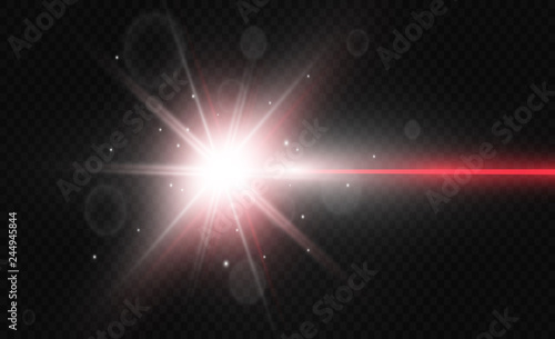 Two color light is isolated on transparent background. Vector illustration