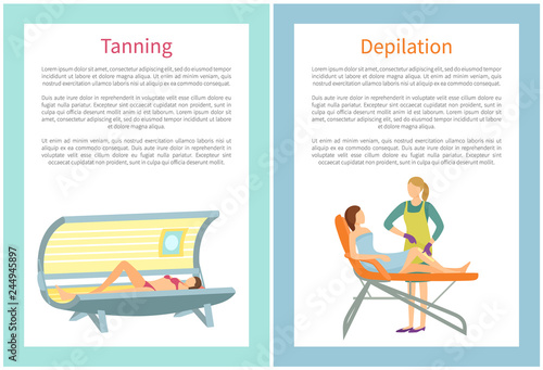 Depilation Procedure Indoor Tanning in Spa Salon