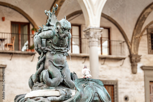 19 OCTOBER 2018, FLORENCE, ITALY: Unusual Annunziata Fountain
