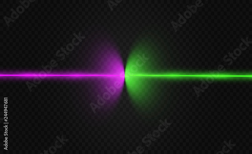 Two color light is isolated on transparent background. Vector illustration