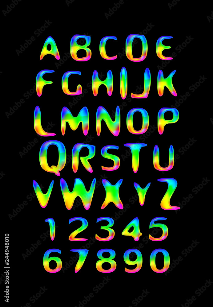 Vector of stylized splashy font Vector of stylized splashy font