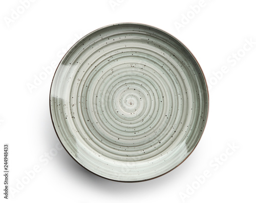 Stylish plate on white background