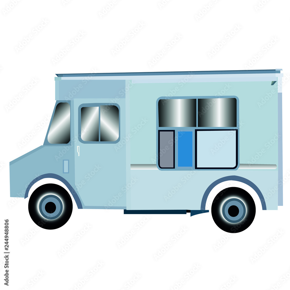 Food truck with fastfood Food truck with fastfood