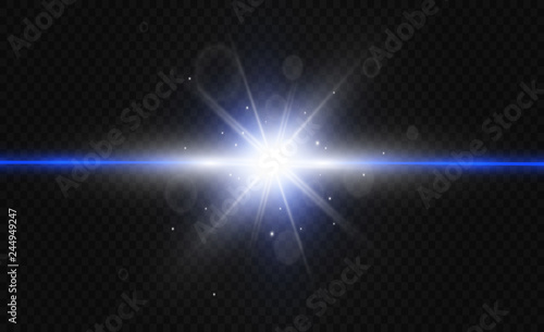 
Two color light is isolated on transparent background. Vector illustration