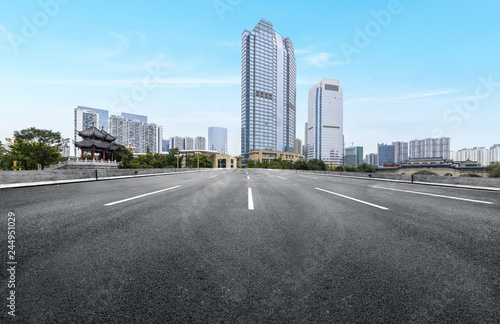 The expressway and the modern city skyline © onlyyouqj