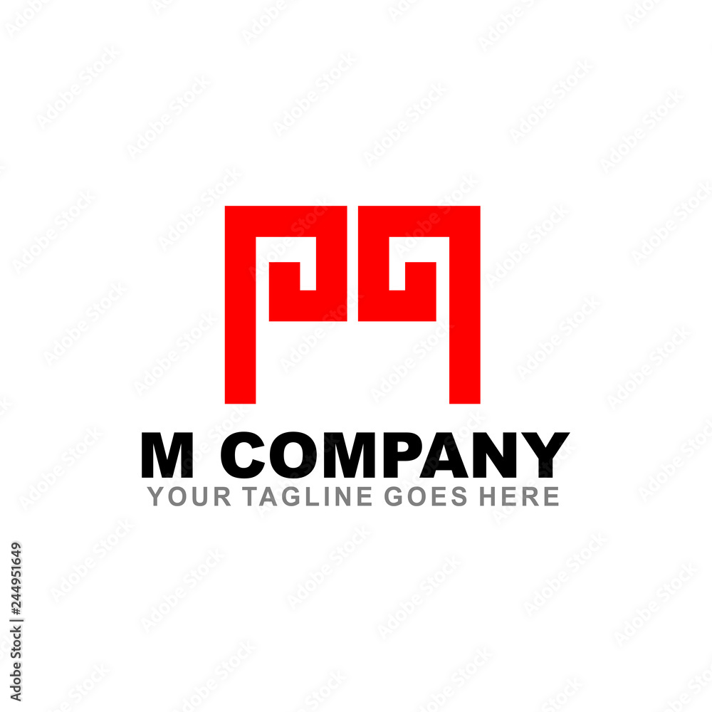 M letter logo design vector template