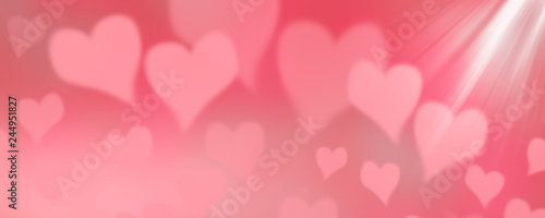 Valentine's day banner, pink background