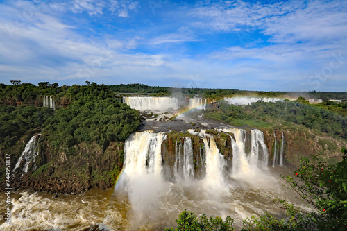 The amazing waterfalls of Iguazu Falls in Brazil and Argentina.
