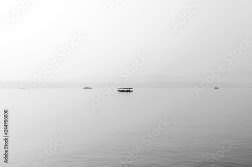 A tour boat on West Lake, China