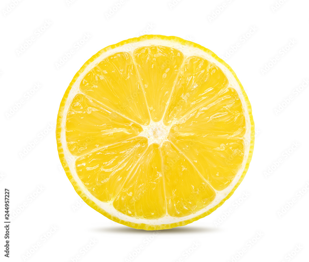 lemon slice isolated on a white background lemon slice isolated on a white background
