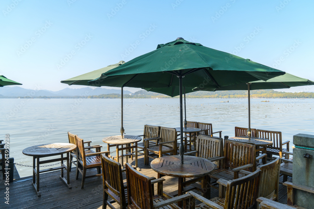 Outdoor Restaurant on the Shore of West Lake