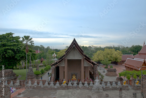 archaeological site, watyaichaimongkol temple, watyaichaimongkol temple from Thailand country photo