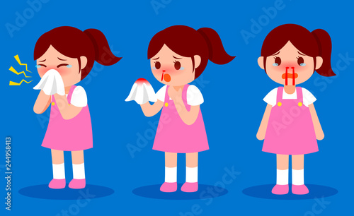 nosebleed little girl