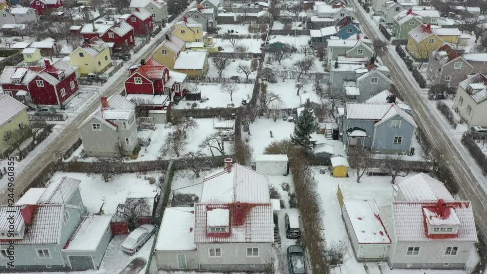 Aerial view of villas in residential/suburban area Aerial view of villas in residential/suburban area
