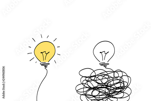 two light bulbs, business solutions