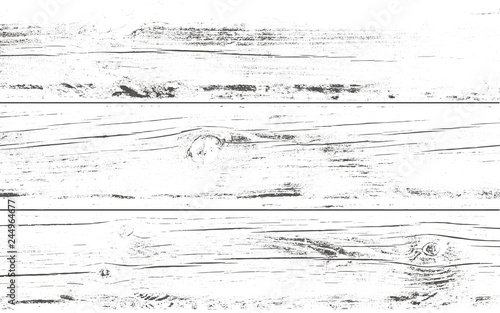 Distressed wooden planks overlay texture. Vector illustration. Wood grain background.