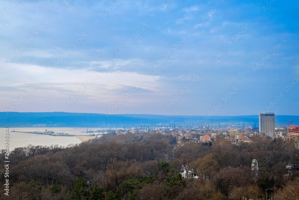 Early morning panorama of bulgarian Varna city 2