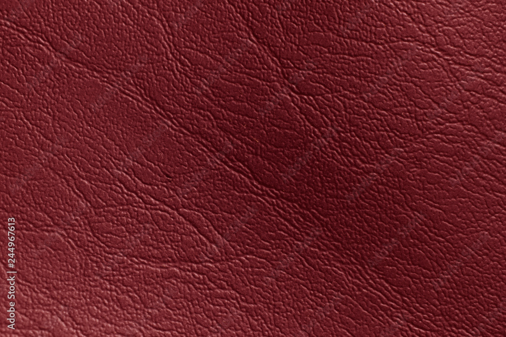 Red genuine leather texture background abstract art detail. Red genuine leather texture background abstract art detail.