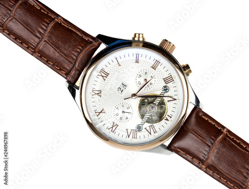 men's wrist watch on a white background