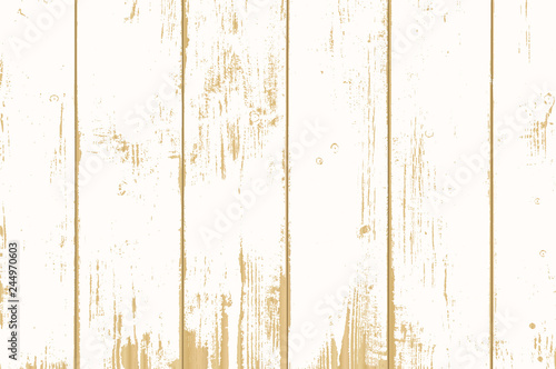 Vector light wood background table, top view. Rustic wooden wall texture. Surface with old natural wooden pattern. Wooden planks overlay texture for your design. Shabby chic background.