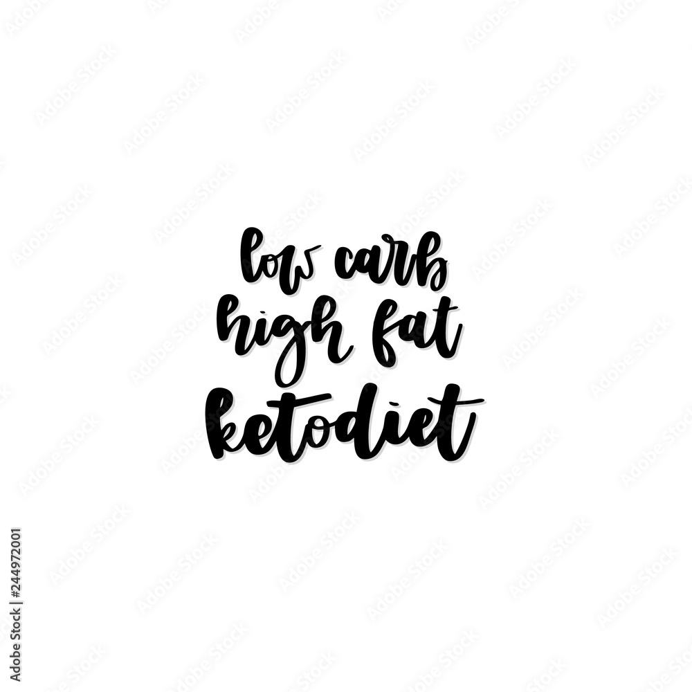 Low carb, high fat, keto diet quote.