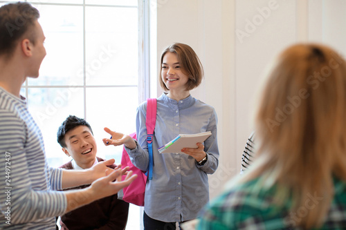 Group of students in univer...