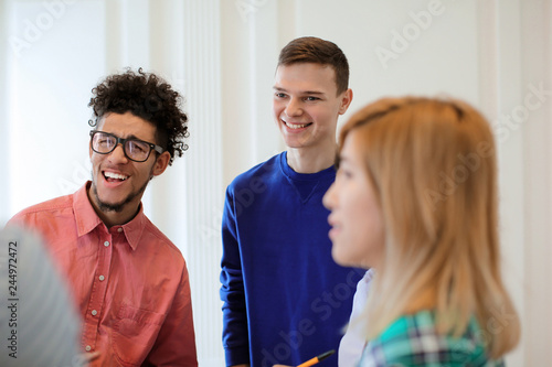 Group of students in univer...