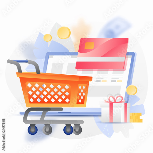 Internet Shopping Illustration