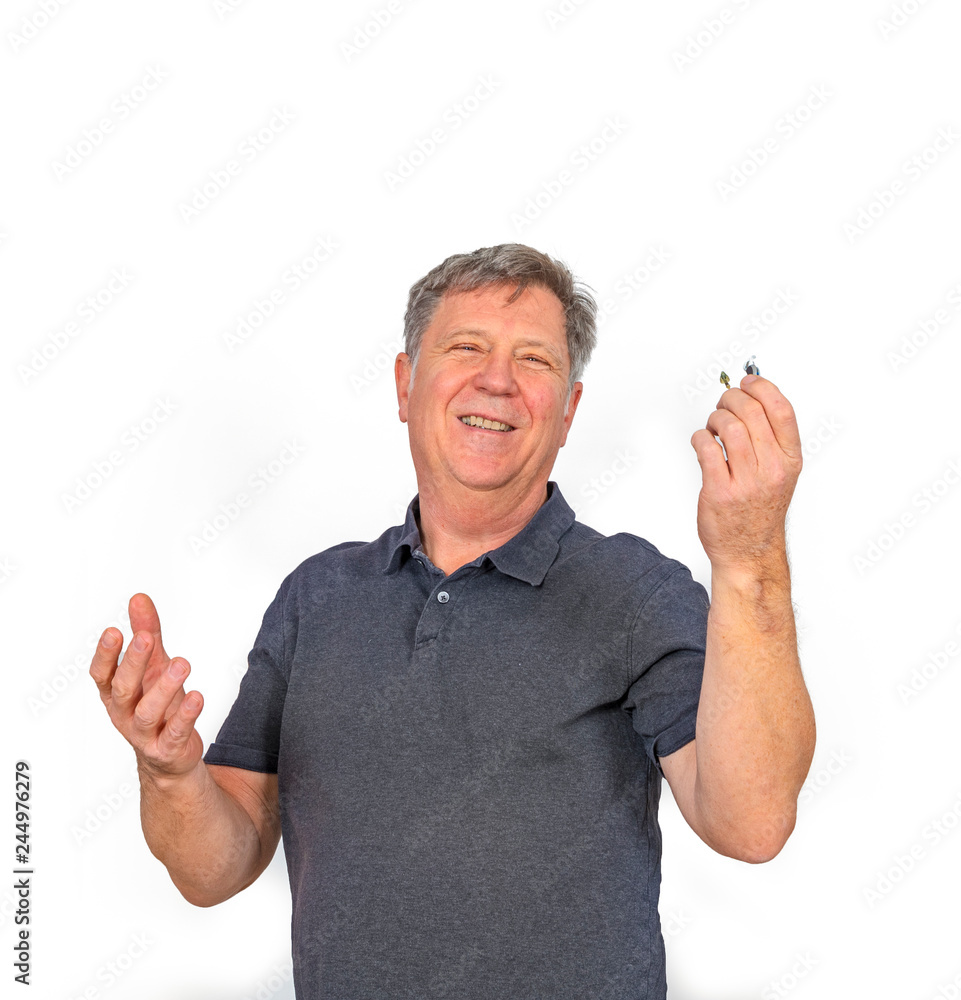 man with hearing aid man with hearing aid