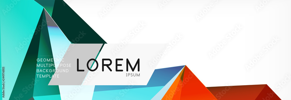Triangle 3d polygonal art style. Future geometric design. Vector geometry futuristic illustration Triangle 3d polygonal art style. Future geometric design. Vector geometry futuristic illustration
