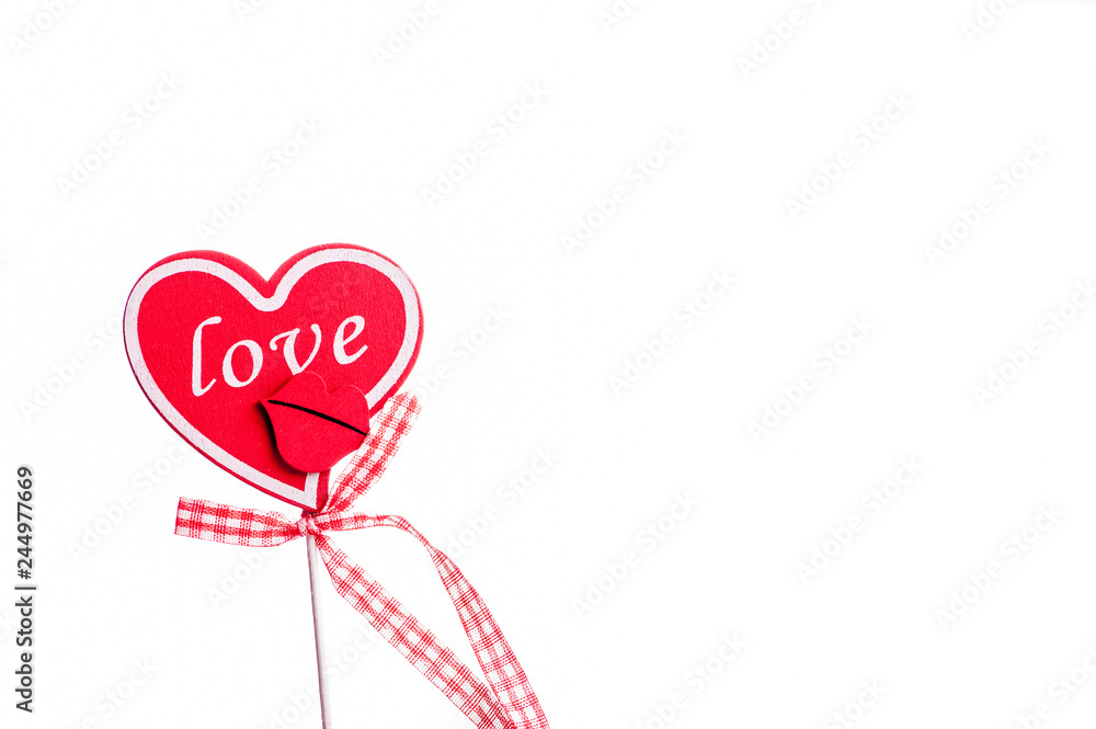 Valentine's day heart on a whit background