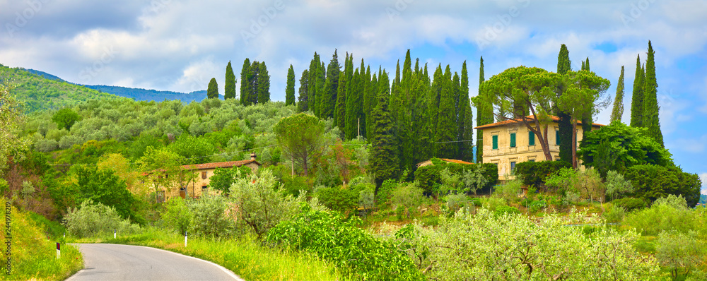 Beautiful Tuscany panorama, in the Chianti area