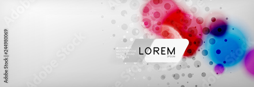 Background abstract - blurred dotted color circle shape, techno bubbles