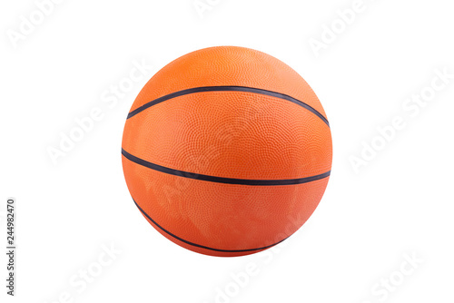 Orange basketball isolated on white background
