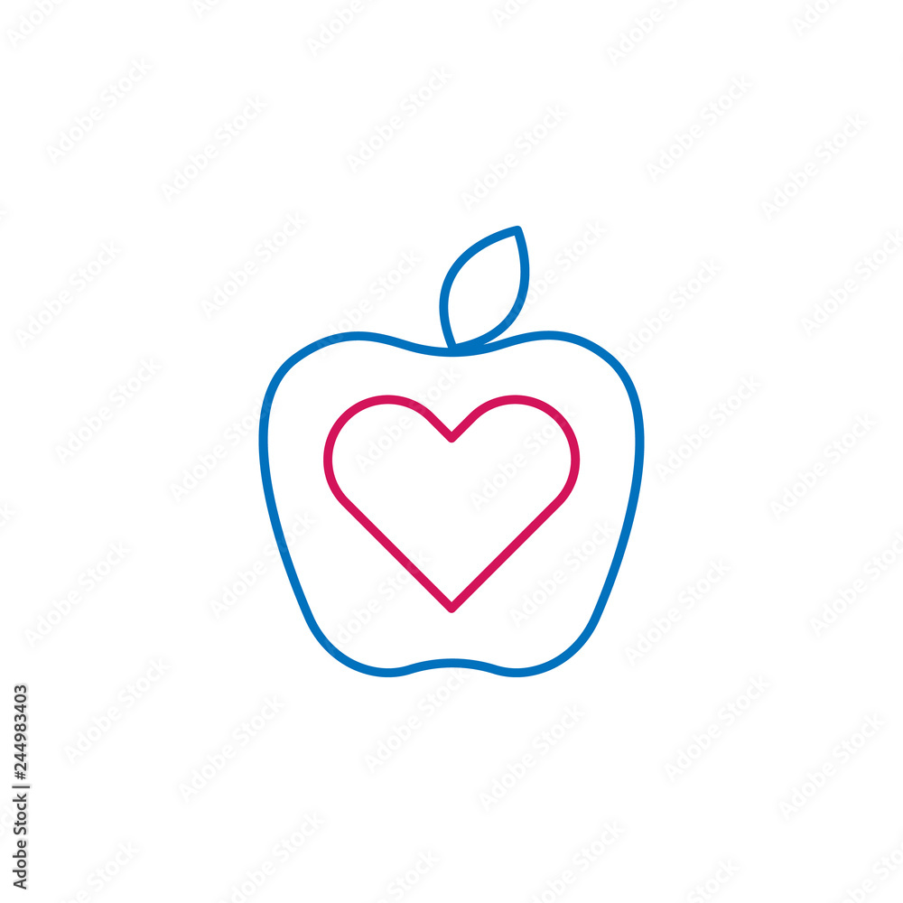 Medical, apple, heart colored icon. Element of medicine illustration. Signs and symbols icon can be used for web, logo, mobile app, UI, UX Medical, apple, heart colored icon. Element of medicine illustration. Signs and symbols icon can be used for web, logo, mobile app, UI, UX