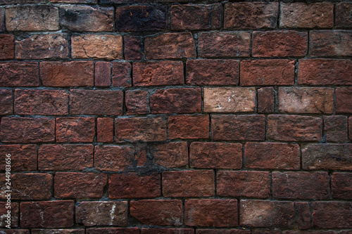 grungy brick wall background sharp details and texture