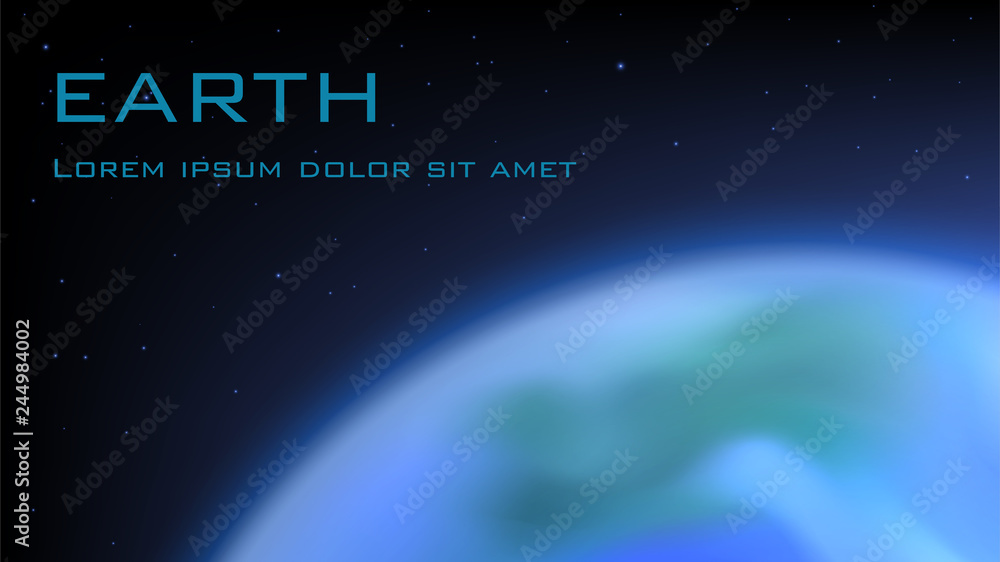 Blurred planet Earth from space, atmosphere Blurred planet Earth from space, atmosphere
