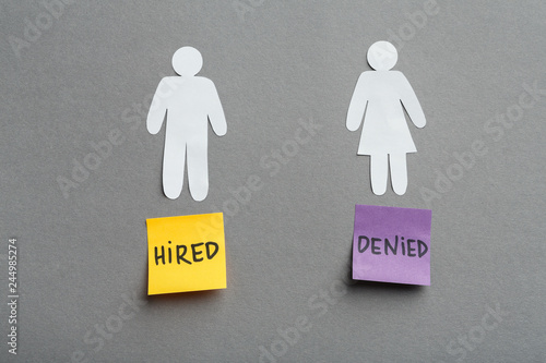 Concept of discrimination between men and women in employment.
