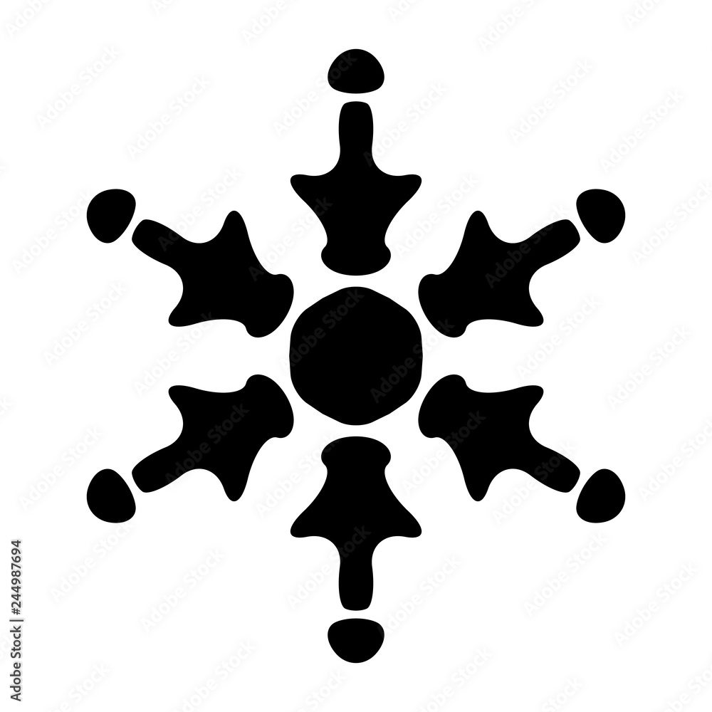 Simple Snowflake Isolated Simple Snowflake Isolated