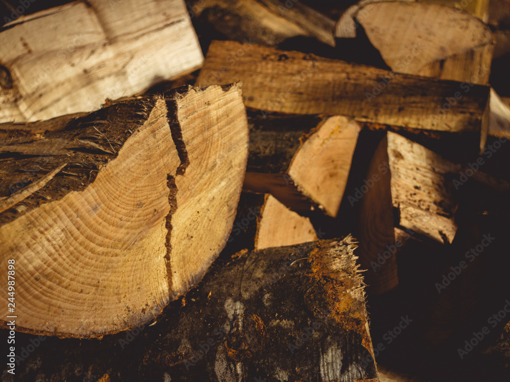 Cracked firewood Cracked firewood