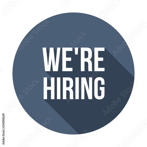 We're Hiring Word. Vector illustration
