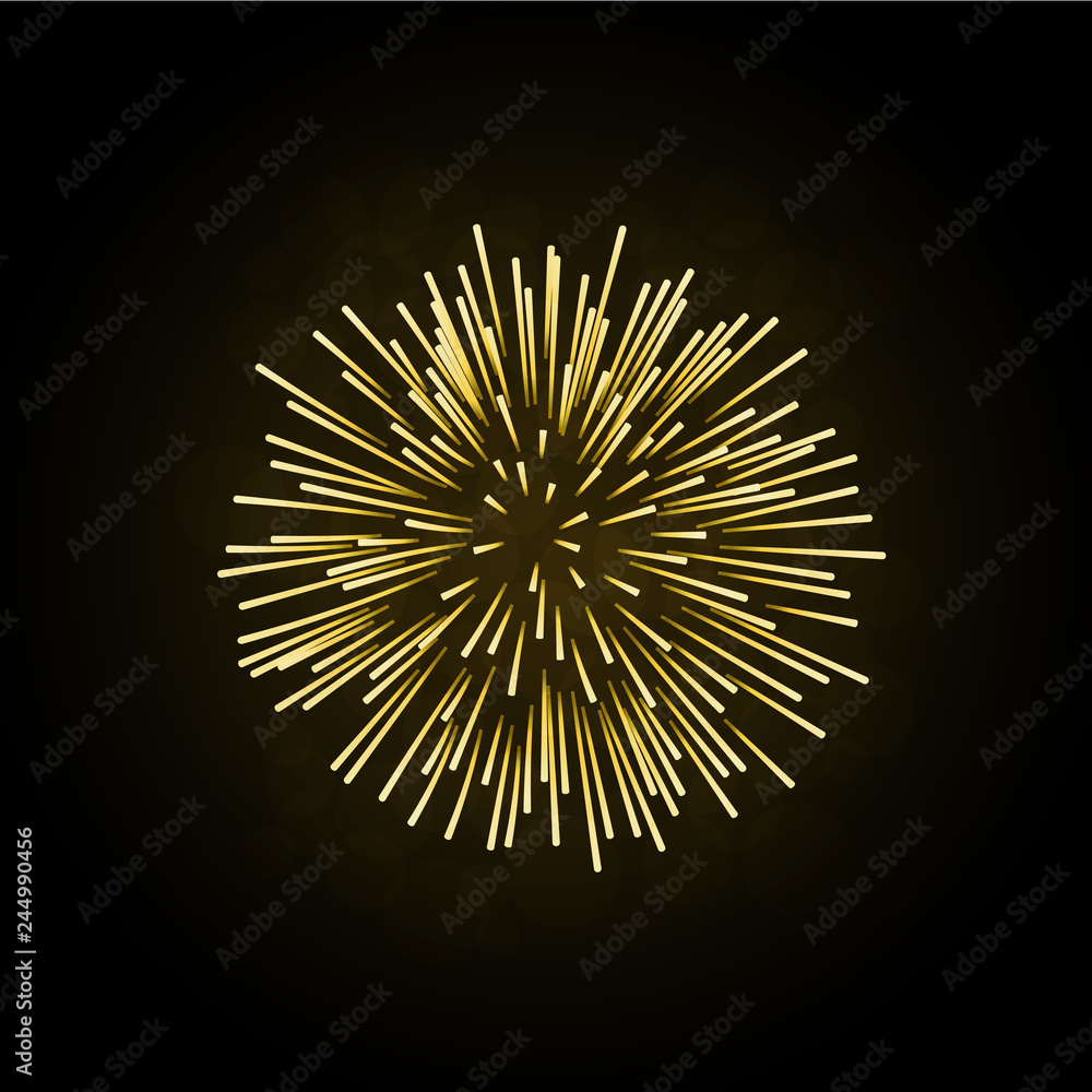 Beautiful bright firework isolated on black background Beautiful bright firework isolated on black background