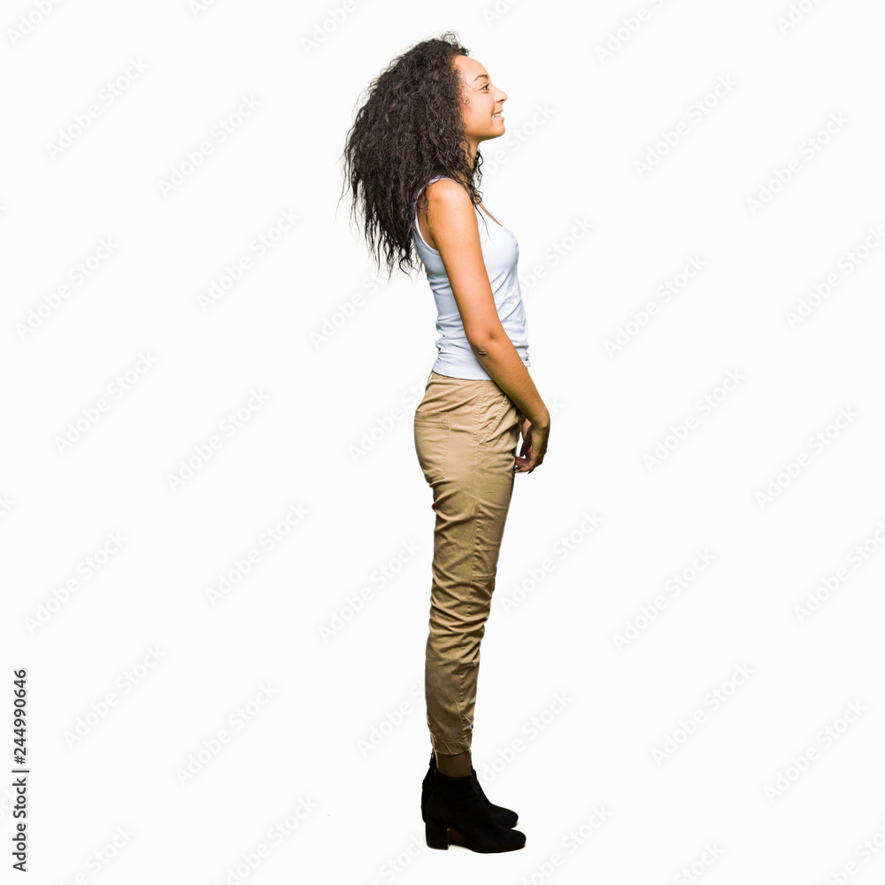 Side View Young Woman Jeans Posing Stock Photo 156905498  Shutterstock