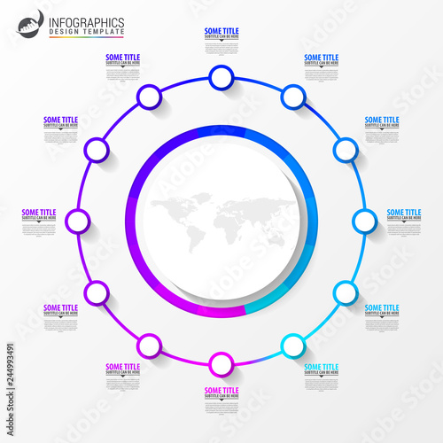 Infographic design template. Creative concept with 12 steps