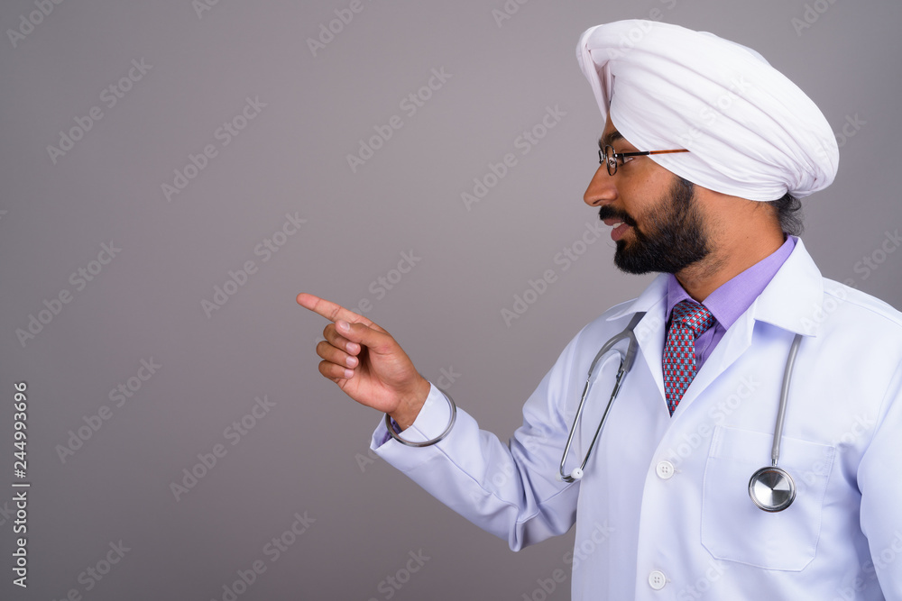 Portrait of young Indian Sikh man doctor Portrait of young Indian Sikh man doctor