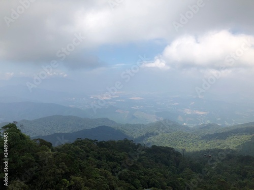 clouds over mountains