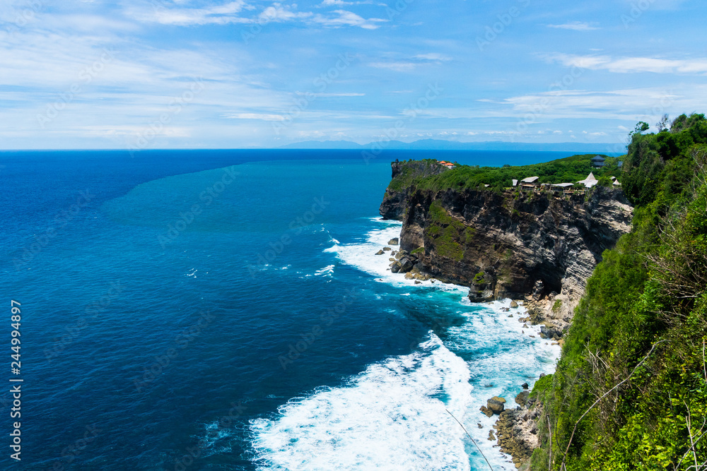 stone Islands and cliffs on the coast of the island, indonesia, bali