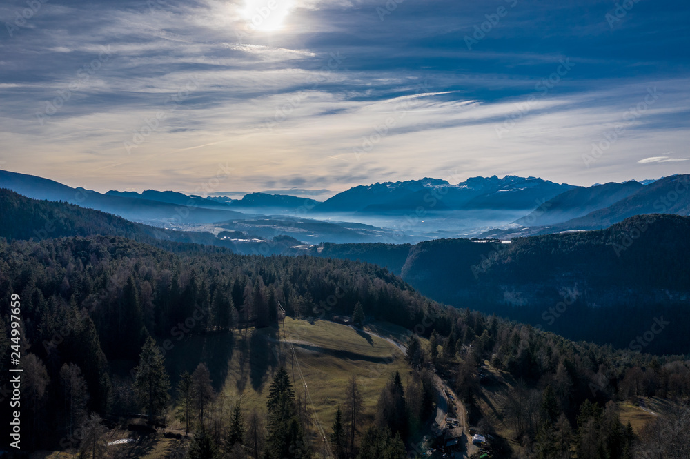 Winter landscape in south tyrol, Italy