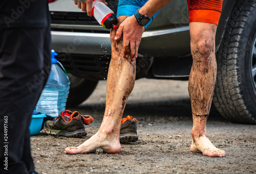 Muddy legs 